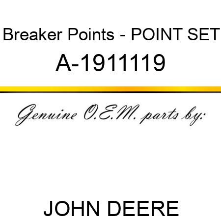 Breaker Points - POINT SET A-1911119
