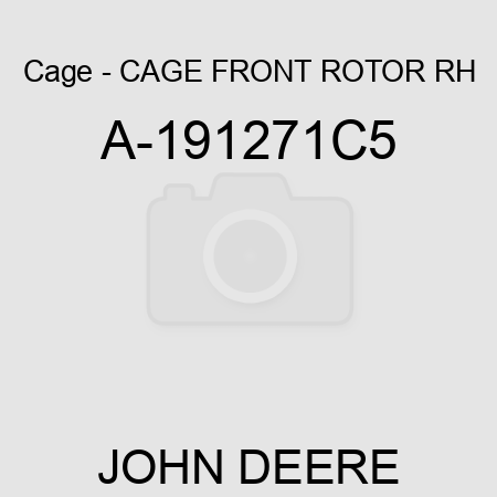 Cage - CAGE, FRONT ROTOR RH A-191271C5