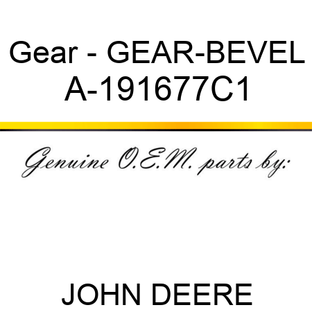 Gear - GEAR-BEVEL A-191677C1