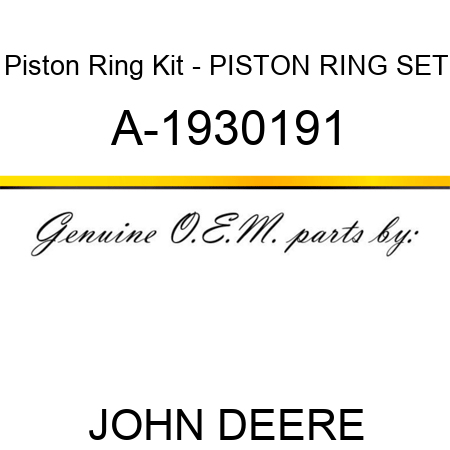 Piston Ring Kit - PISTON RING SET A-1930191
