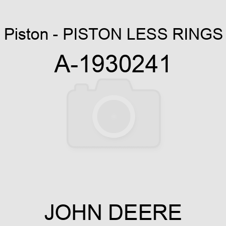 Piston - PISTON LESS RINGS A-1930241