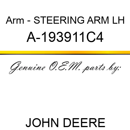 Arm - STEERING ARM LH A-193911C4