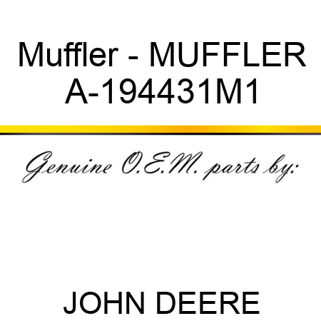 Muffler - MUFFLER A-194431M1