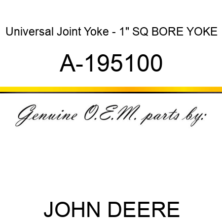 Universal Joint Yoke - 1