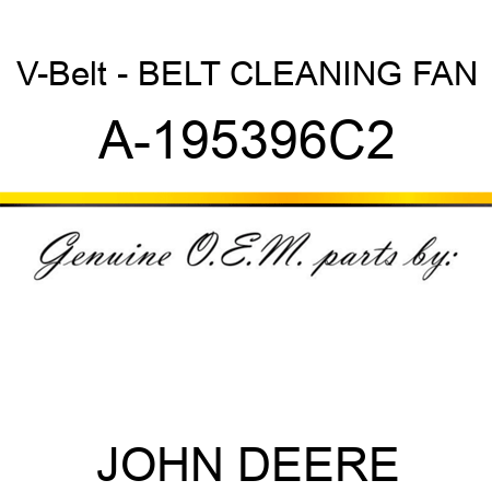 V-Belt - BELT, CLEANING FAN A-195396C2