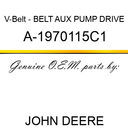 V-Belt - BELT, AUX PUMP DRIVE A-1970115C1