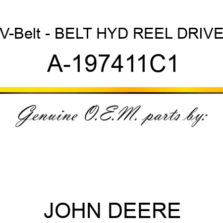 V-Belt - BELT, HYD REEL DRIVE A-197411C1