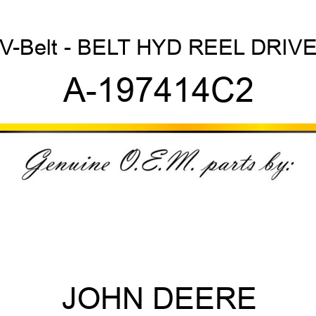 V-Belt - BELT, HYD REEL DRIVE A-197414C2