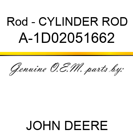 Rod - CYLINDER ROD A-1D02051662