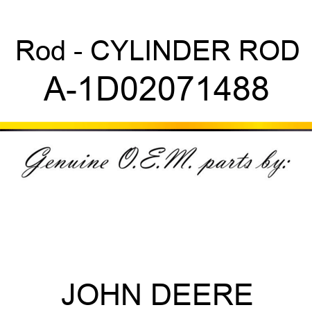 Rod - CYLINDER ROD A-1D02071488