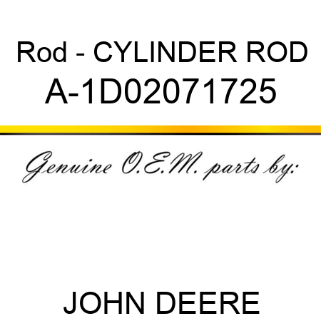 Rod - CYLINDER ROD A-1D02071725