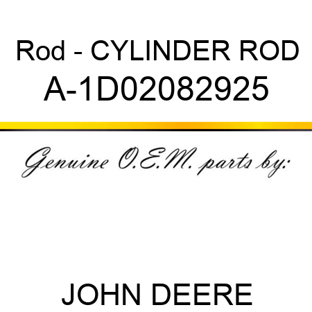 Rod - CYLINDER ROD A-1D02082925