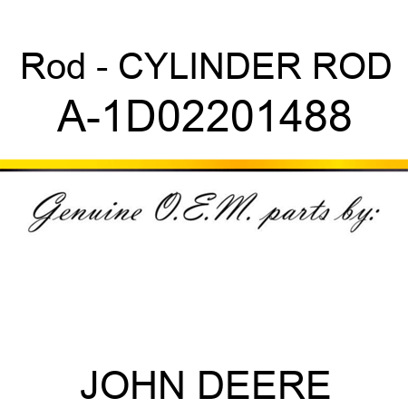 Rod - CYLINDER ROD A-1D02201488