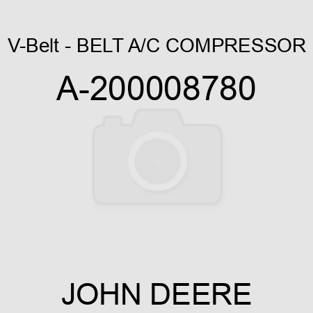 V-Belt - BELT, A/C COMPRESSOR A-200008780