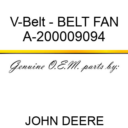 V-Belt - BELT, FAN A-200009094
