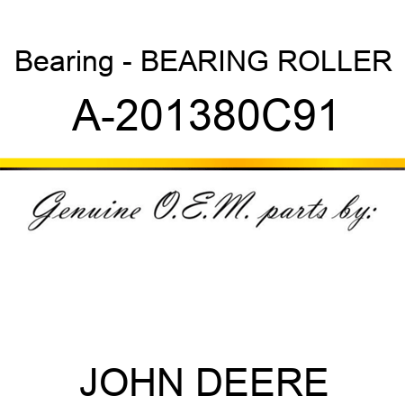 Bearing - BEARING, ROLLER A-201380C91