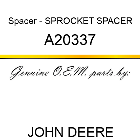 Spacer - SPROCKET SPACER A20337