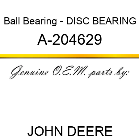 Ball Bearing - DISC BEARING A-204629