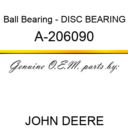 Ball Bearing - DISC BEARING A-206090