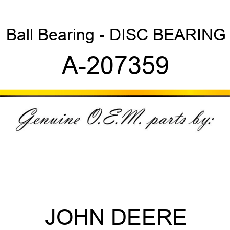 Ball Bearing - DISC BEARING A-207359