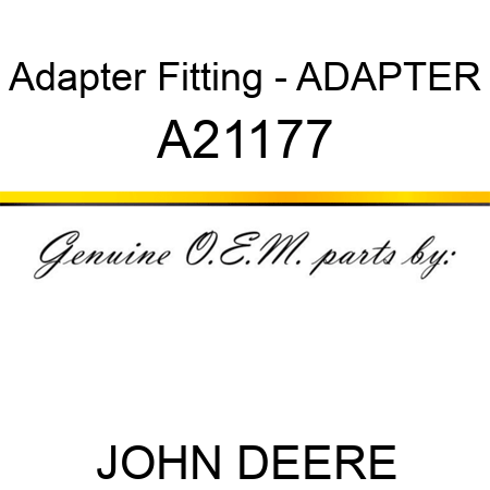 Adapter Fitting - ADAPTER A21177