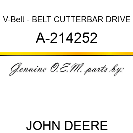 V-Belt - BELT, CUTTERBAR DRIVE A-214252