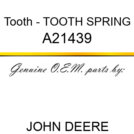 Tooth - TOOTH, SPRING A21439