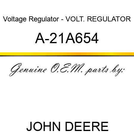 Voltage Regulator - VOLT. REGULATOR A-21A654