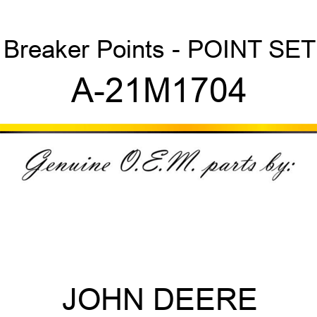 Breaker Points - POINT SET A-21M1704