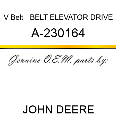 V-Belt - BELT, ELEVATOR DRIVE A-230164