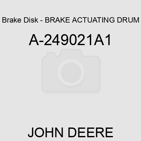 Brake Disk - BRAKE ACTUATING DRUM A-249021A1