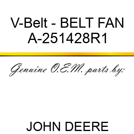 V-Belt - BELT, FAN A-251428R1