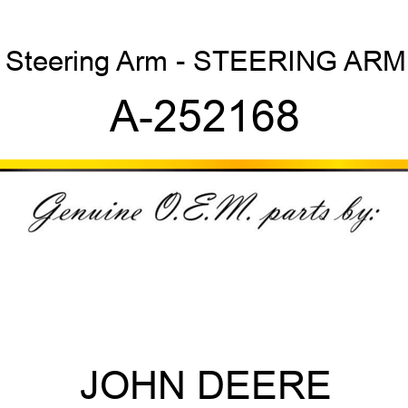 Steering Arm - STEERING ARM A-252168