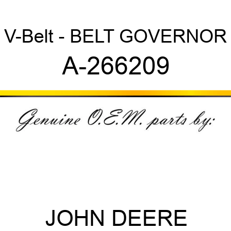 V-Belt - BELT, GOVERNOR A-266209
