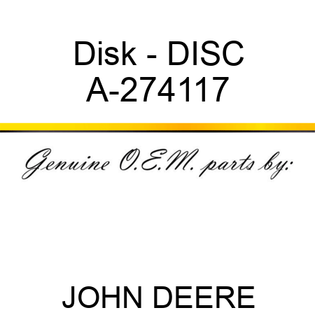 Disk - DISC A-274117
