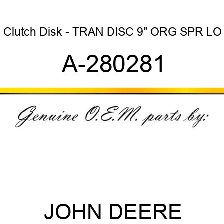 Clutch Disk - TRAN DISC 9