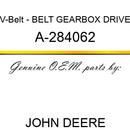 V-Belt - BELT, GEARBOX DRIVE A-284062