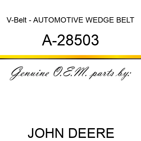 V-Belt - AUTOMOTIVE WEDGE BELT A-28503