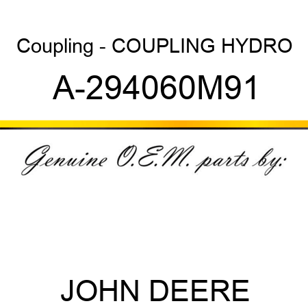 Coupling - COUPLING, HYDRO A-294060M91