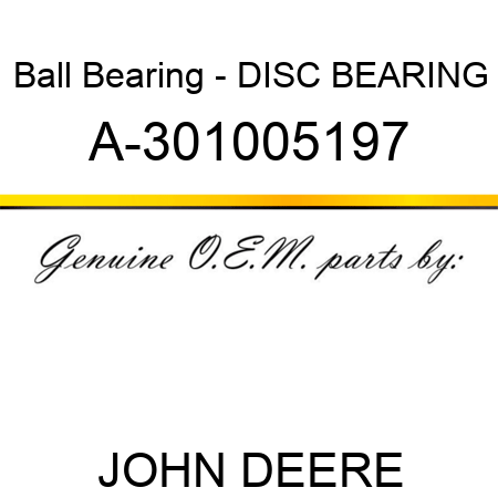 Ball Bearing - DISC BEARING A-301005197