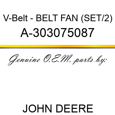 V-Belt - BELT, FAN (SET/2) A-303075087