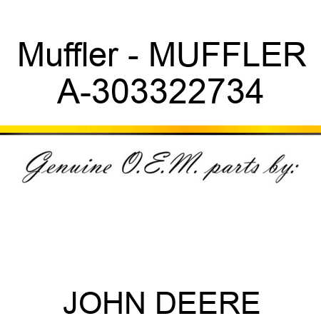 Muffler - MUFFLER A-303322734