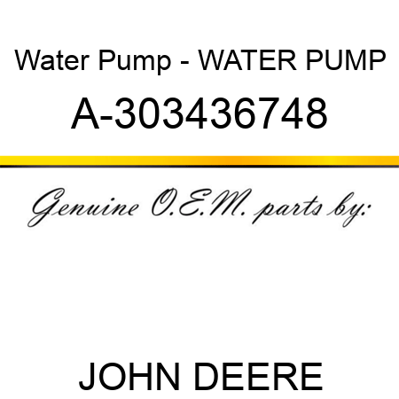 Water Pump - WATER PUMP A-303436748