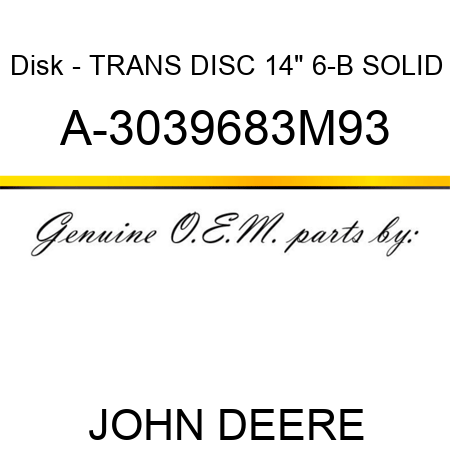 Disk - TRANS DISC 14