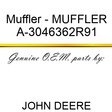 Muffler - MUFFLER A-3046362R91