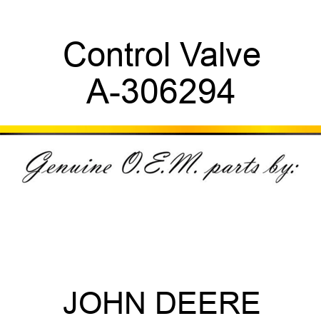 Control Valve A-306294