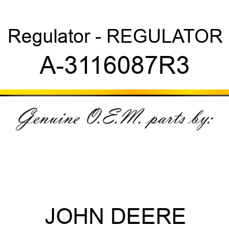 Regulator - REGULATOR A-3116087R3