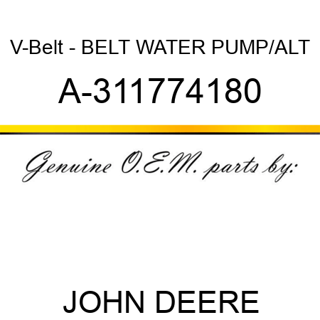 V-Belt - BELT, WATER PUMP/ALT A-311774180