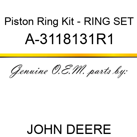 Piston Ring Kit - RING SET A-3118131R1