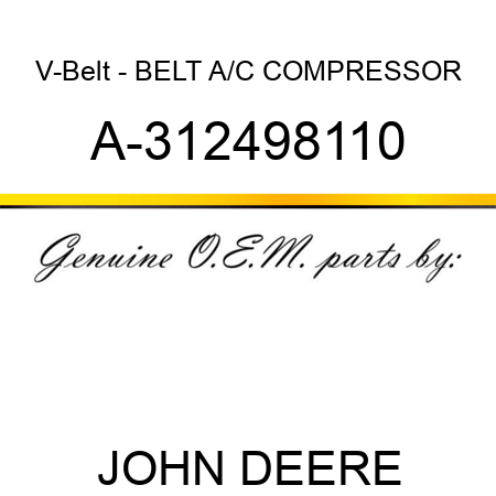 V-Belt - BELT, A/C COMPRESSOR A-312498110